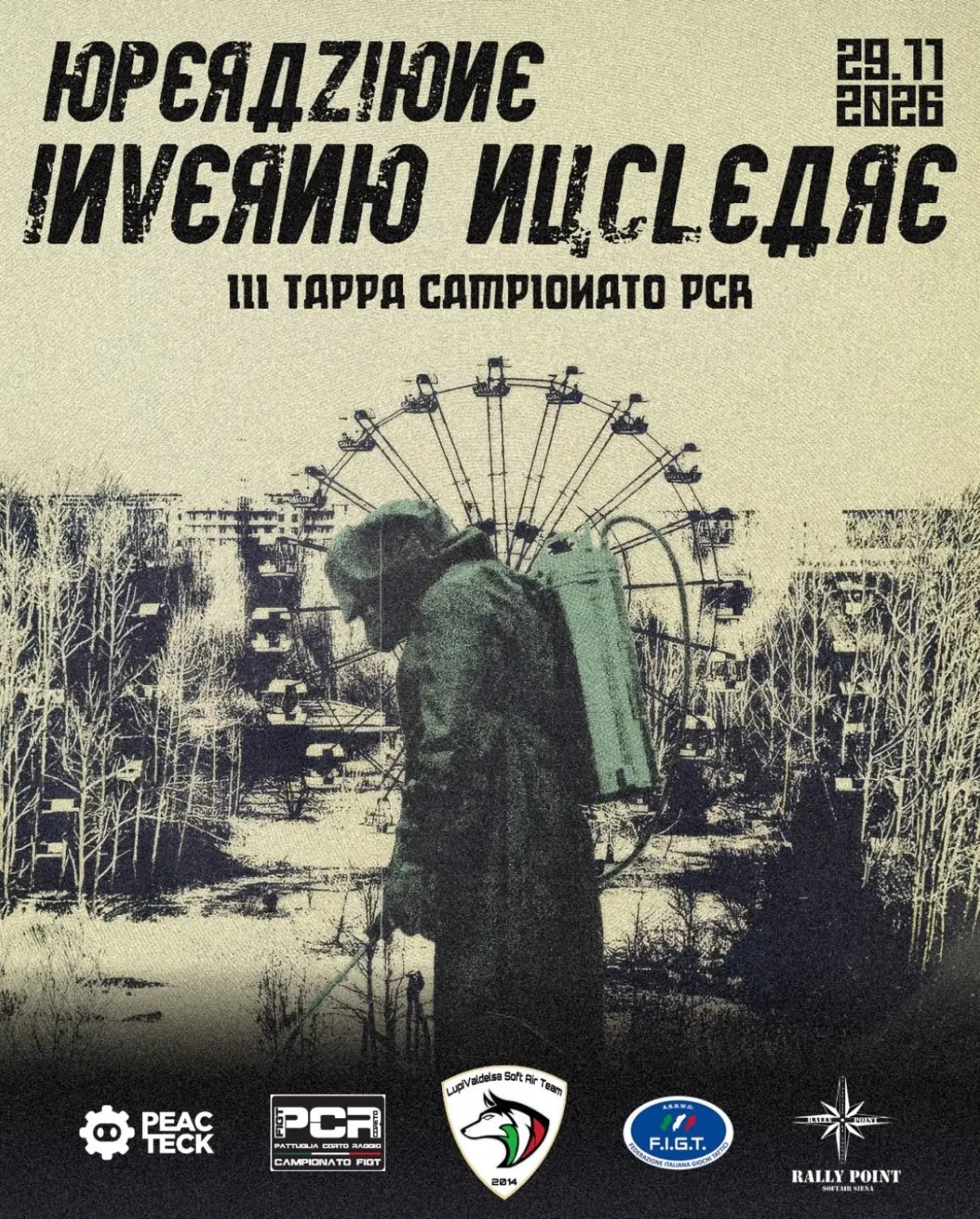 Locandina Operazione Inverno Nucleare, terza tappa del Campionato PCR del 29 novembre 2026